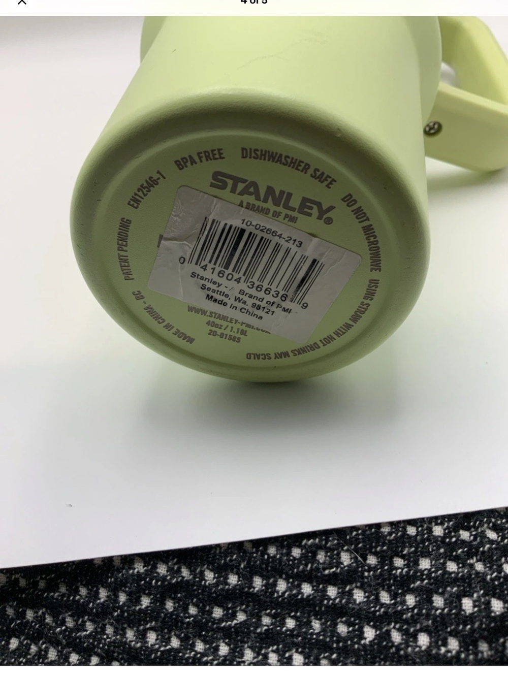 Stanley 40oz Quencher H2.0 Tumbler – Green & Pink Limited Edition Citron - Picture 4 of 5